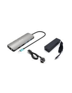 i-tec Metal USB-C Nano 2x Display Docking Station with PD 100 W + Charger 100W