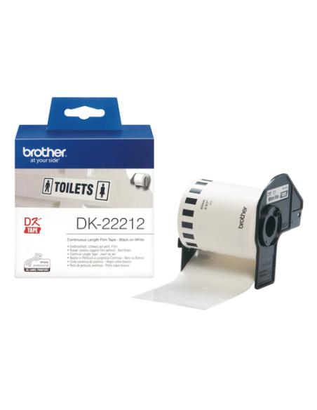 Brother DK-22212 cinta para impresora de etiquetas Negro sobre blanco