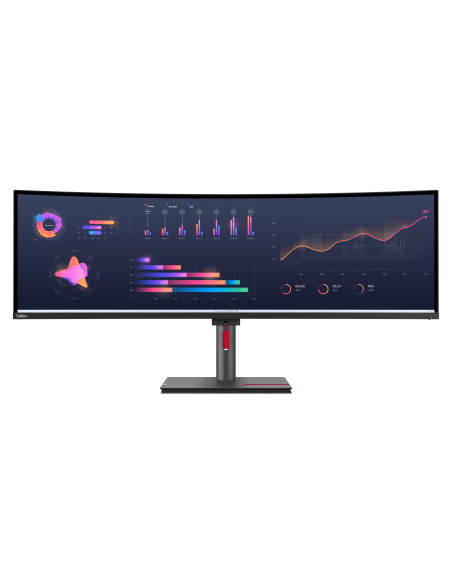 Lenovo ThinkVision P49w-30 pantalla para PC 124,5 cm (49") 5120 x 1440 Pixeles DQHD LED Negro