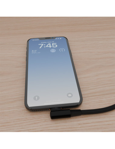 Gembird CC-USB2-CMLML-0.2M cable de conector Lightning 0,2 m Negro