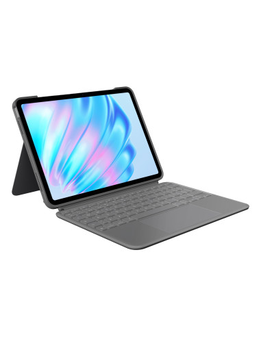 Logitech Combo Touch, iPad Air 11 in (M2), iPad Air (4.ª y 5.ª Gen. - 2020, 2022), Funda con Teclado - Teclado retroiluminado