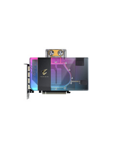 GIGABYTE AORUS GeForce RTX 5080 XTREME WATERFORCE WB 16G Tarjeta Gráfica - 16GB GDDR7, 256 bits, PCI-E 5.0, 2805MHz Core Clock, 2