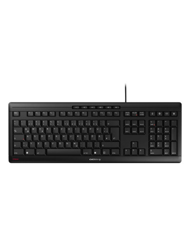 CHERRY STREAM teclado Oficina USB QWERTZ Alemán Negro