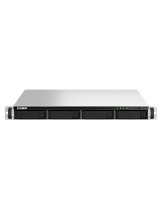 QNAP TS-464U-RP NAS Bastidor (1U) Intel® Celeron® N5095 4 GB DDR4 0 TB QNAP Turbo System Aluminio, Negro