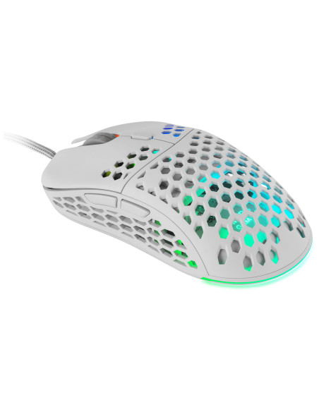 Mars Gaming MM55W, Ratón Inalámbrico Gaming RGB Chroma, Ultra-ligero 55 g, 12800 DPI, Switches Mecánicos Programables HUANO,