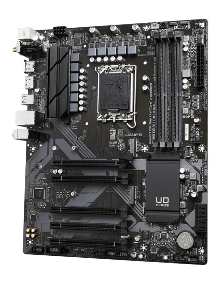 GIGABYTE B760 DS3H AX DDR4 Placa Base - Compatible con procesadores Intel Core de 14ª generación, VRM digital de 8+2+1 fases,