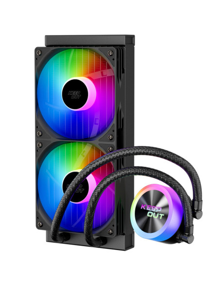 KeepOut XWC-240 sistema de refrigeración para ordenador Carcasa del ordenador Sistema de refrigeración líquida todo en uno 12