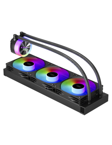 KeepOut XWC-360 sistema de refrigeración para ordenador Procesador Kit de refrigeración líquida 12 cm Negro