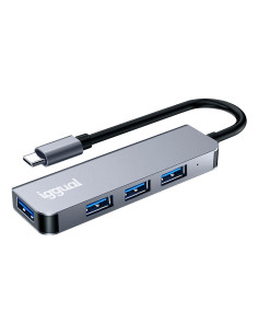 iggual Hub USB 3.0 tipo C x 4 puertos USB-A 3.0