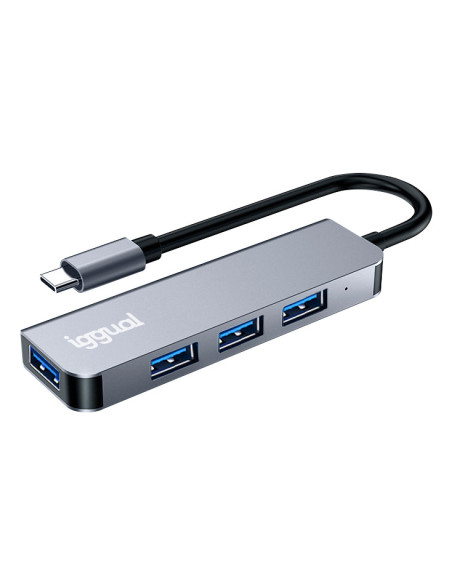 iggual Hub USB 3.0 tipo C x 4 puertos USB-A 3.0