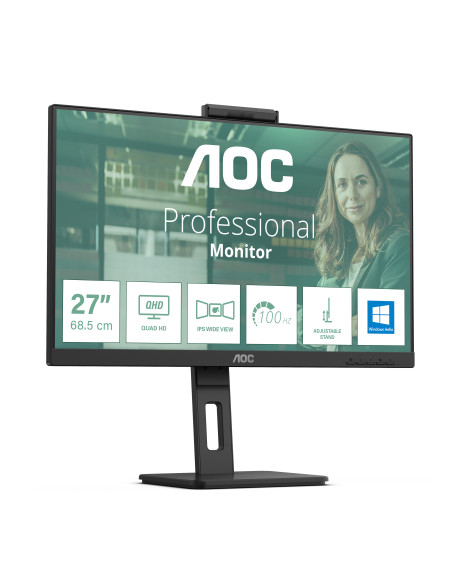 AOC Q27P3CW pantalla para PC 68,6 cm (27") 2560 x 1440 Pixeles Quad HD LED Negro