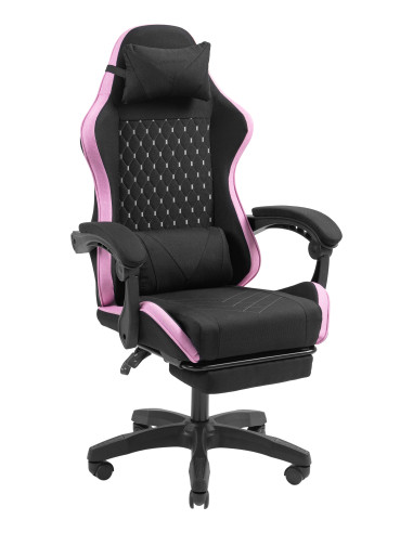 Mars Gaming MGC-X Fabric Silla para videojuegos de PC Asiento acolchado Negro, Rosa