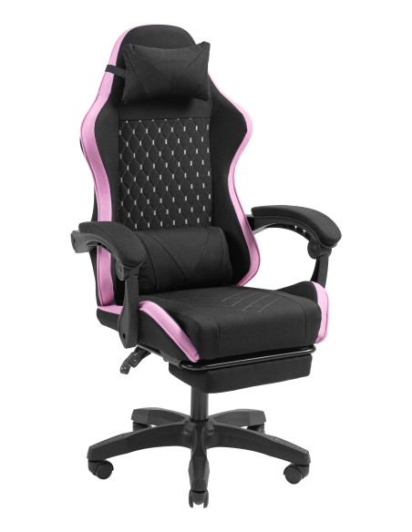 Mars Gaming MGC-X Fabric Silla para videojuegos de PC Asiento acolchado Negro, Rosa