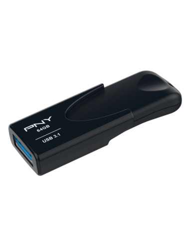 PNY Attaché 4 unidad flash USB 64 GB USB tipo A 3.2 Gen 1 (3.1 Gen 1) Negro
