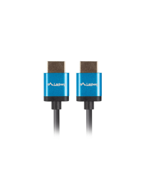 Lanberg CA-HDMI-22CU-0010-BK cable HDMI 1 m HDMI tipo A (Estándar) Negro, Azul