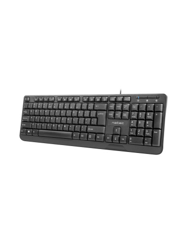 NATEC Trout teclado Oficina USB QWERTY Español Negro