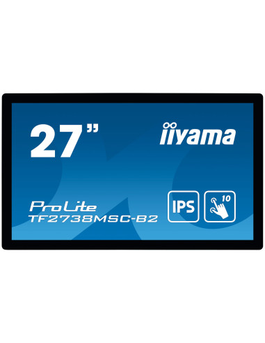 iiyama ProLite TF2738MSC-B2 pantalla para PC 68,6 cm (27") 1920 x 1080 Pixeles Full HD LED Pantalla táctil Multi-usuario Negro