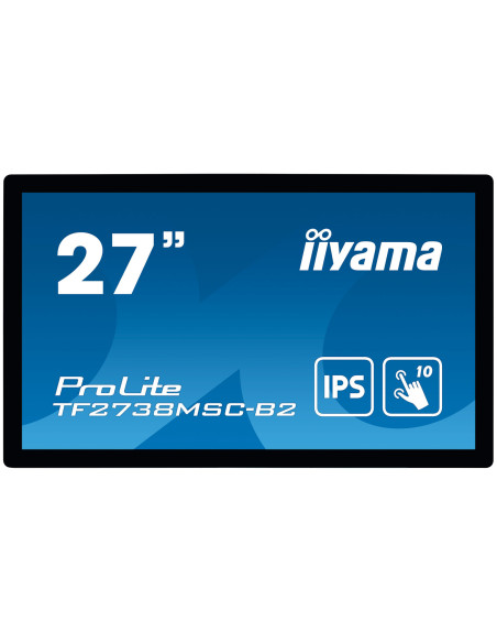 iiyama ProLite TF2738MSC-B2 pantalla para PC 68,6 cm (27") 1920 x 1080 Pixeles Full HD LED Pantalla táctil Multi-usuario Negro