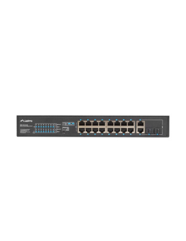 Lanberg RSFE-16P-2C-250 switch No administrado Gigabit Ethernet (10 100 1000) Energía sobre Ethernet (PoE) 1U Negro