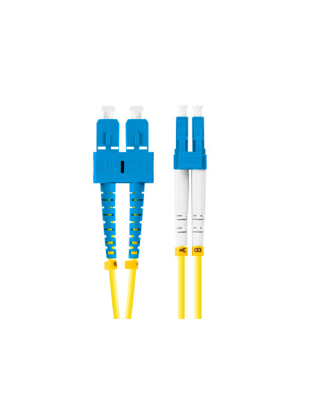 Lanberg FO-SULU-SD11-0010-YE Cable de fibra óptica e InfiniBand 1 m SC LC Amarillo