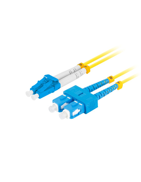 Lanberg FO-SULU-SD11-0010-YE Cable de fibra óptica e InfiniBand 1 m SC LC Amarillo