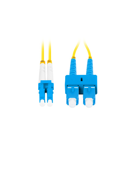 Lanberg FO-SULU-SD11-0010-YE Cable de fibra óptica e InfiniBand 1 m SC LC Amarillo