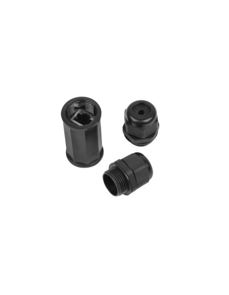 Lanberg AD-RJ45-OS6-IP67 cambiador de género para cable RJ-45 Negro