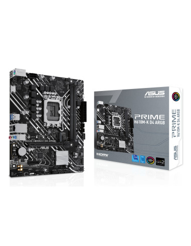 ASUS PRIME H610M-K D4 ARGB Intel H610 LGA 1700 micro ATX