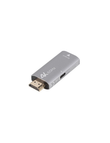 Lanberg AD-HD-DP-01 adaptador de cable de vídeo 0 m HDMI tipo A (Estándar) DisplayPort Plata