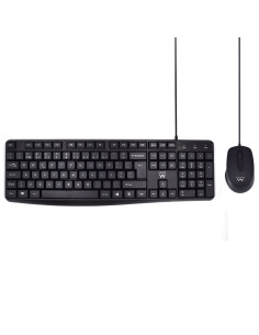 Ewent EW3007 teclado Ratón incluido Oficina USB QWERTY Portugués Negro