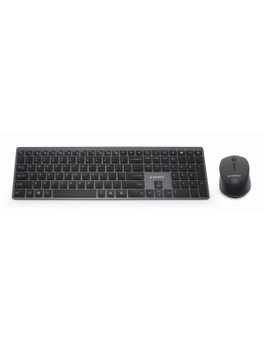 Gembird KBS-ECLIPSE-M500-PT teclado Ratón incluido Universal RF inalámbrico QWERTY Portugués Gris