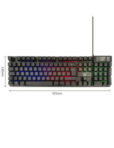 Ewent PL3319 teclado Juego USB QWERTY Portugués Negro