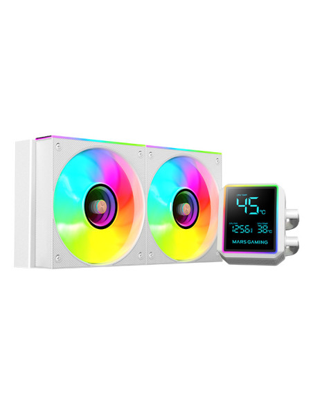 Mars Gaming ML-LCDPRO240W Procesador Kit de refrigeración líquida 12 cm Blanco 1 pieza(s)
