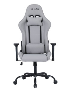 The G-Lab K Seat Platinium Silla para videojuegos universal Asiento acolchado Gris
