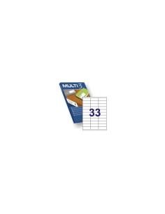 ETIQUETAS ADHESIVAS APLI MULTI3 70X25.4MM CANTOS RECTOS 100 HOJAS 04702