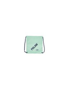 Milan Serie 1918 Bolsa/Mochila de Tiras Grande - Tejido 'ripstop' Ligero y Resistente - Medidas 34x42x0.7cm - Color Verde