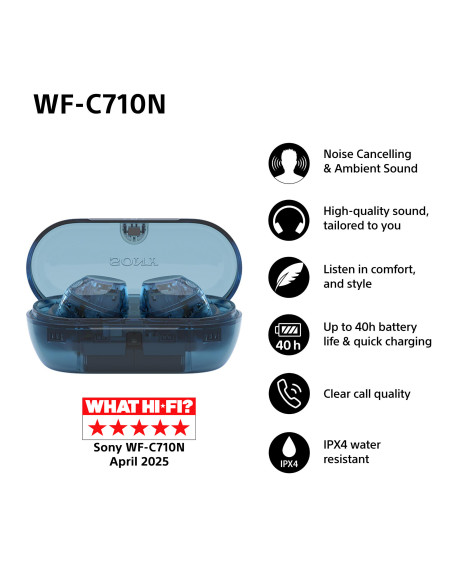 Sony WFC710NL.CE7 auricular y casco Auriculares True Wireless Stereo (TWS) Dentro de oído Llamadas Música USB Tipo C Bluetooth