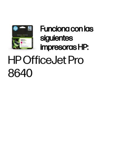 HP Cartucho de tinta original 951XL de alta capacidad magenta