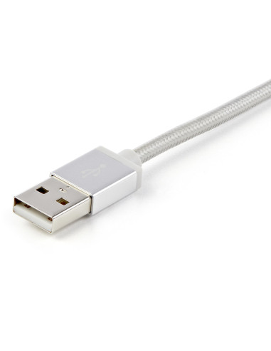 StarTech.com Cable Trenzado de 1m USB a Lightning USB-C y Micro USB - Cable Cargador para Teléfono Móvil iPhone iPad Tablet