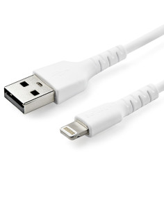 StarTech.com Cable Resistente USB-A a Lightning de 2 m Blanco - Cable de Alimentación y Sincronización USB Tipo A a Lightning