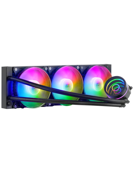 Mars Gaming ML-ONE360, Refrigeración Líquida CPU, TDP 550 W, Espejo Infinito, 3 Ventiladores FRGB Silenciosos, Multisocket
