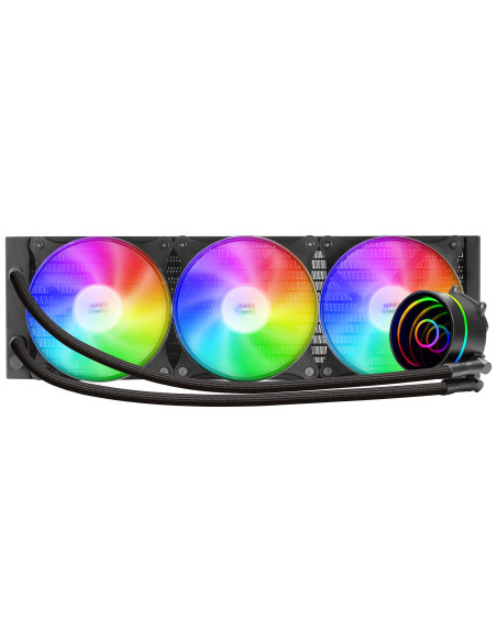 Mars Gaming ML-ONE360, Refrigeración Líquida CPU, TDP 550 W, Espejo Infinito, 3 Ventiladores FRGB Silenciosos, Multisocket