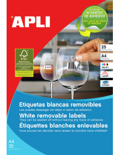APLI 10197 etiqueta de impresora Blanco Etiqueta para impresora autoadhesiva