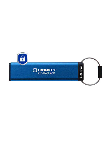 Kingston Technology IronKey Keypad 200 de 32 GB, FIPS 140-3 nivel 3 (pendiente) cifrado AES-256