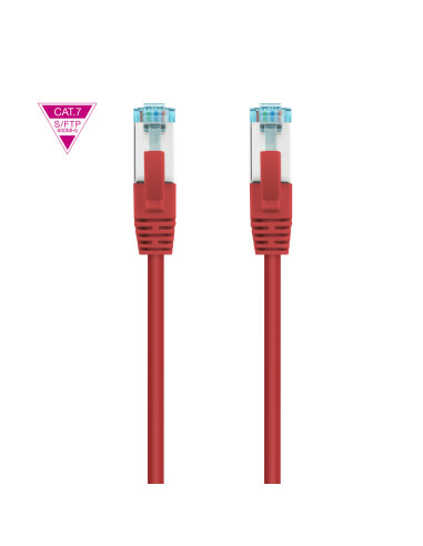 Nanocable Cable de Red Cat.7 600MHZ LSZH SFTP PIMF AWG26, Rojo, 25 cm