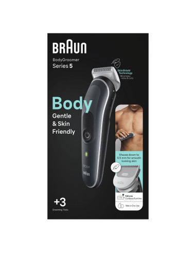Braun BodyGroomer BG5340 Negro, Plata