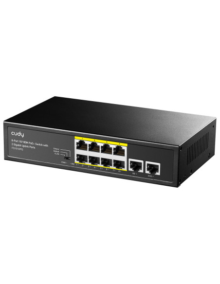 Cudy FS1010PG switch Fast Ethernet (10 100) Energía sobre Ethernet (PoE) Negro