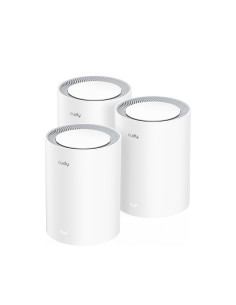 Cudy M3000 3-PACK sistema Wi-Fi Mesh (Wi-Fi en malla) Doble banda (2,4 GHz   5 GHz) Wi-Fi 6 (802.11ax) Gris, Blanco 1 Interno