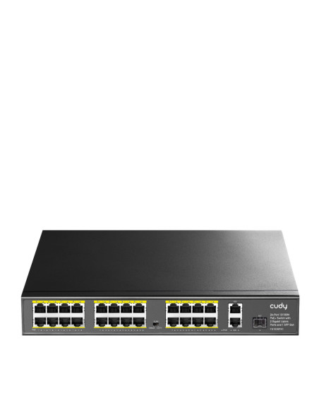 Cudy FS1026PS1 switch No administrado Gigabit Ethernet (10 100 1000) Energía sobre Ethernet (PoE) Negro
