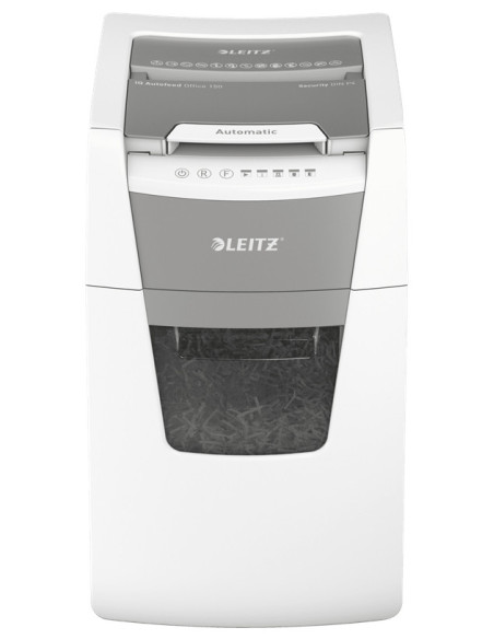 Leitz 80130000 triturador de papel Corte cruzado 55 dB 22 cm Gris, Blanco